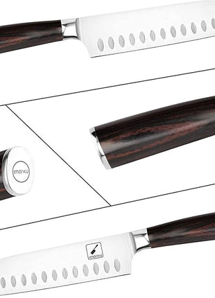 imarku Chef Knife 7 Inch Kitchen Knife Ultra Sharp Santoku Knife - 7Cr17Mov Japanese Chefs Knife, Kitchen Gadgets 2025, Apartment Essentials, Birthday Gifts for Him Her, Best Gifts for Women Men