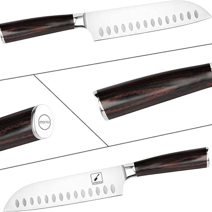 imarku Chef Knife 7 Inch Kitchen Knife Ultra Sharp Santoku Knife - 7Cr17Mov Japanese Chefs Knife, Kitchen Gadgets 2025, Apartment Essentials, Birthday Gifts for Him Her, Best Gifts for Women Men