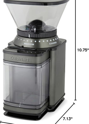 Cuisinart Coffee Grinder, Electric One-Touch Automatic Burr Coffee Grinder with 18-Position Grind Selector, Cup Size Selector for 4 – 18 Cups, Black Stainless Steel