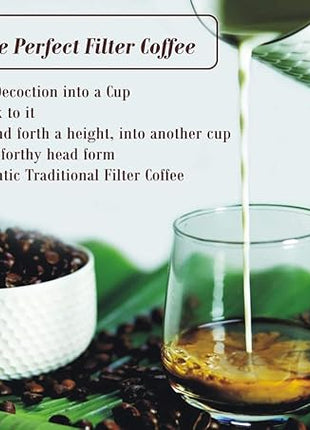 PAJAKA South Indian Filter Coffee Maker 2-4 Cup Mug Madras Kaapi Kappi Drip Decoction Maker Brewer Dripper Stainless Steel Medium Size (200 ML) | Pour Over Coffee Makers for Home & Kitchen