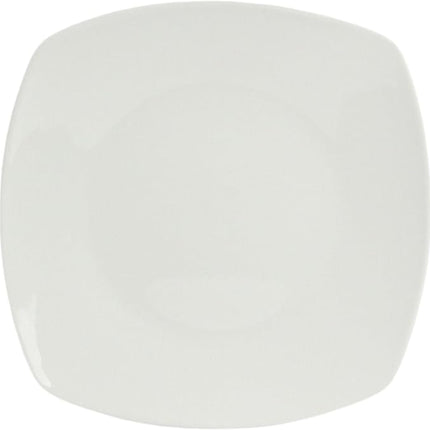 10 Strawberry Street Simply Square 16 Piece Dinnerware Set, Porcelain, White