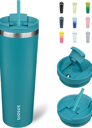 BJPKPK 30oz Tumbler With lid And Straw Stainless Steel Travel Coffee Mug Insulated Tumblers Cups,Laguna