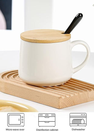 BigNoseDeer Zebra Mug Cute Mugs with 3D Zebra Inside Ceramic Coffee Mug Tea Cup with Spoon and Lid Cool Stuff Birthday Mother's Day Cute Gifts for Women Kids 12oz（Zebra）