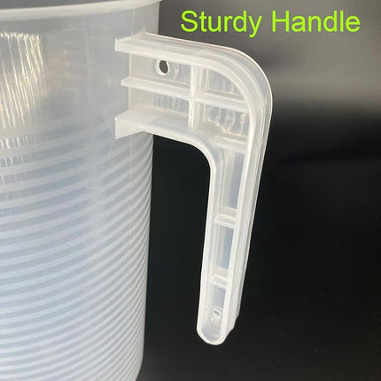 0.66 Gallon/2.5 Litre Plastic Pitcher with Lid BPA-FREE Eco-Friendly Carafes Mix Drinks Water Jug for Hot/Cold Lemonade Juice Beverage Jar Ice Tea Kettle (white, 125oz)