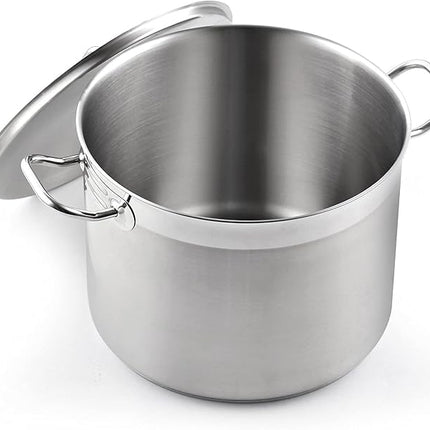Cooks Standard Stockpots Stainless Steel, 8 Quart Professional Grade Stock Pot with Lid, Silver