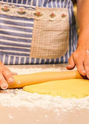 Wood Rolling Pin Dough Roller, Wooden Rolling Pin for Baking Pasta Fondant 13.8 Inches - Straight