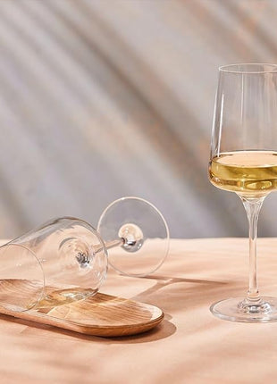 Krosno White and Sparkling Large Wine Glasses Drinking | 4 Pieces Set 13.5 fl oz | Infinity Collection | Elegant | Cocktail Crystal Set Wedding Gift | Lead-Free Glass | Homes, Restaurants & Kitchen