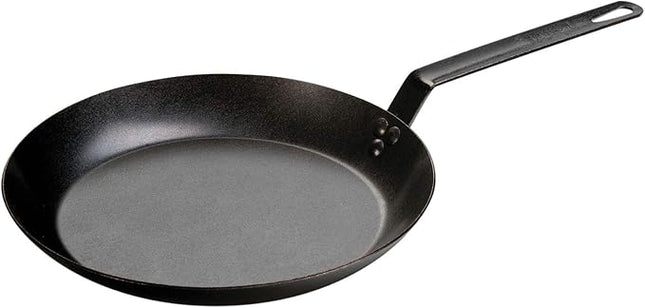Lodge Pre-Seasoned Carbon Steel Skillet - Use in the Oven, on the Stove, on the Grill, or Over a Campfire - 12 Inch