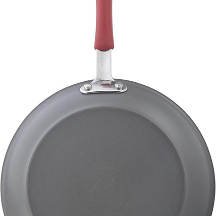 Rachael Ray 87633 Cucina Hard Anodized Nonstick Frying Pan Set / Fry Pan Set / Hard Anodized Skillet Set - 9.25 Inch and 11.5 Inch, Gray