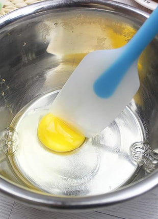 Silicone Spatulas Set of 4 - Heat Resistant Non-Stick Flexible Rubber with Solid Stainless Steel Core Kitchen Essential Gadget Premium Scraper Spoon Set - Seamless, Dishwasher Safe, 2 Size