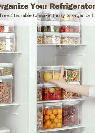 Pop Food Storage Containers Airtight Food Storage Containers Set with Lids Kitchen Pantry Organization and Storage, Stackable, BPA Free, 3 x 1.2Qt