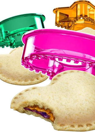 Sandwich Cutter and Sealer - Crustless Sandwich Maker - Great for Lunchbox and Bento Box - Boys and Girls Kids Lunch - Sandwich Cutters for Kids (Heart, Star, Mouse)