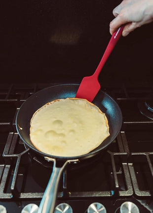 KITCHENLOVE Premium 600°F Heat Resistant 5 Piece Silicone Spatula Set for Baking, Cooking, Mixing - Non-Stick with High Grade S-Iron Steel Core - One Piece Seamless Design - BPA Free (Red)