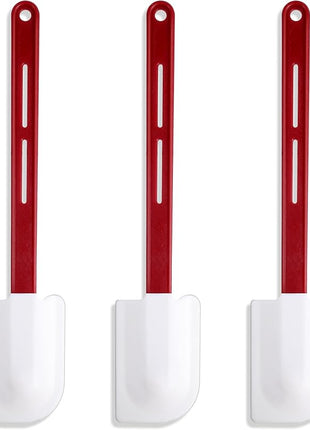 Set of 3 High Temp Silicone Spatulas Heat Resistant Rubber Commercial Heavy Duty Silicone Scraper Spatula with Handle for Kitchen Baking Cooking(14 x 3 Inches,Spatula)