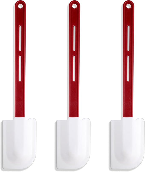 Set of 3 High Temp Silicone Spatulas Heat Resistant Rubber Commercial Heavy Duty Silicone Scraper Spatula with Handle for Kitchen Baking Cooking(14 x 3 Inches,Spatula)