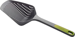 Joseph Joseph Scoop Colander Strainer Slotted Spoon, Large, Gray/Green