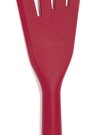 GreenPan Silicone Fish Turner Spatula, Slotted Cooking Kitchen Utensil, Flexible Rubber Nonstick Cookware, Rigid Steel Core, Heat-Resistant, Anti-Slip Handle, BPA-Free, Dishwasher Safe, Red