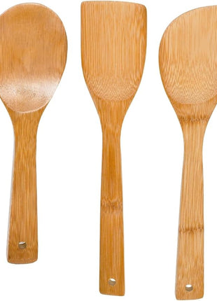 IMUSA USA Cookware Spoon Set 3-Piece, Bamboo