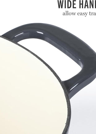 Martha Stewart Gatwick 4 Quart Enamel Cast Iron Dutch Oven - Grey