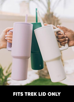 Simple Modern Plastic Reusable Straws | BPA Free and Waste Reducing Plastic Straw for Tumblers and Travel Mugs | Trek Collection | 12 Pack | Clear