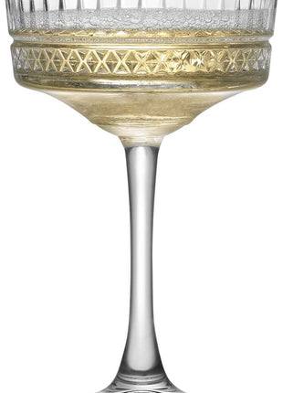 Pasabahce Vintage Coupe Glasses Set Of 6 - Exclusive Champagne, Cocktail, Martini, Wine Glasses - Long Stem Glassware - 8.8 oz - Perfect for Parties, Gifts, Housewarming, Weddings,Aniversary