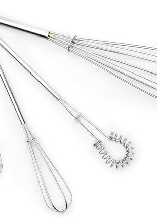 Fox Run Mini Whisks, Chrome Plated, Set of 4, Metallic, 8 x 2 x 1.75 inches