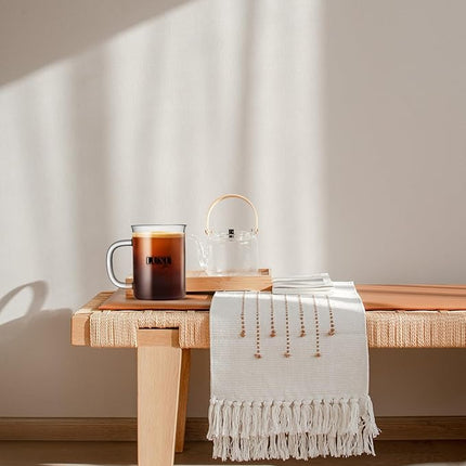 2pcs Set Glass Coffee Mugs 15oz Bell Mouth Glass Coffee Cups Clear Large Tea Cups,Cute Coffee Bar Accessories,Iced Coffee Glasses,Lead-Free Glass Cups for Water,Latte,Milk-Flat Bottomed Design