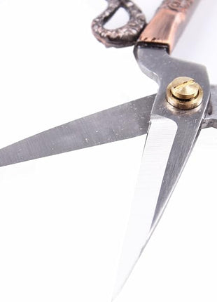 BIHRTC 6.3 Inches Vintage Style Stainless Steel Auspicious Clouds Scissors Sewing Shears DIY Tools for Needlework,Embroidery, Sewing, Craft, Art Work & Everyday Use (Copper)