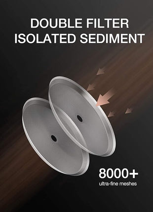 BAYKA 21 Ounce 0.6 Liter French Press Coffee Tea Maker Small, Heat Resistant Thickened Borosilicate Glass Stainless Steel Single Serve Brewer, Cold Brew Cafetera Teapot, Copper