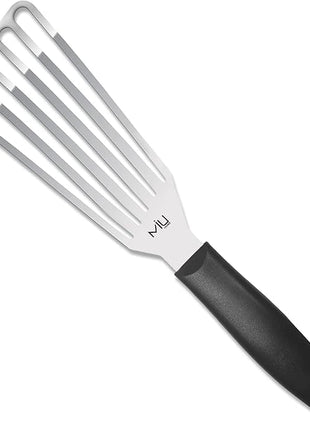 MIU Fish Spatula Stainless Steel, Slotted Flexible Metal, Lightweight Barbecue Turner, 6.5 inch Blade, Plastic Handle with Hole, Grilling Utensils