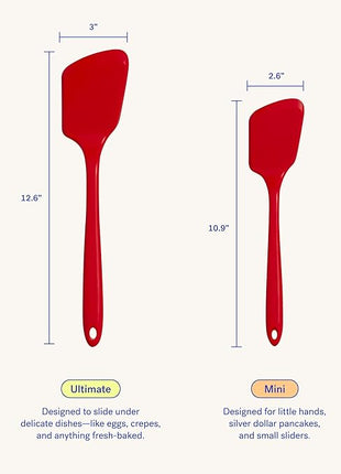 GIR: Get It Right Silicone Kitchen Spatula Turner - Non-Toxic Cooking Utensils for Nonstick Cookware, Cooking and Baking, Ultimate - 13IN - Studio White