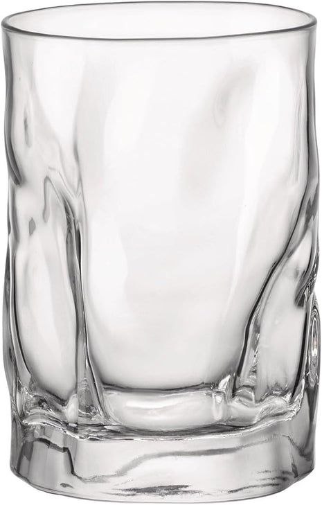 Bormioli Rocco 10.25 Oz Sorgente Rocks Whiskey Glass (Set of 4) - Boulder-Style Barware for Bourbon, Scotch, Water, Juice - Dishwasher Safe & Lead-Free Cocktail Glasses - Made in Italy