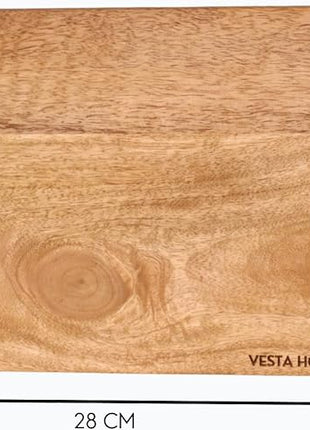 Vesta Homes Wooden Cutting/Chopping/Serving Board, Platter for Vegetables, Cheese and Charcuterie | Mango Wood | 11 * 8 Inches | Handcrafted in India