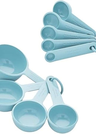 KitchenAid Measuring Cups and Spoon Set, Mineral Water, 9-Piece