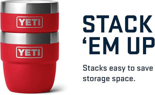 YETI Rambler 4 oz Stackable Cup, Stainless Steel, Vacuum Insulated Espresso/Coffee Cup, 2 Pack
