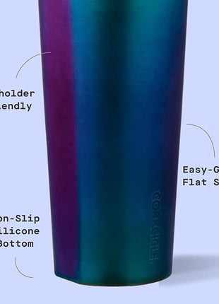 Corkcicle Classic Tumbler - Keeps Drinks Cold for 9 Hours & Hot for 3 - Triple-Insulated Stainless Steel - Holiday Tumbler Gift - 24 oz - Dragonfly