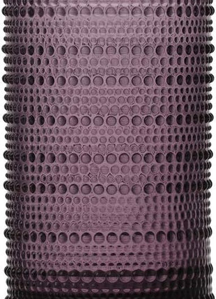 Fortessa Jupiter Beaded Hobnail Glass, 13 Ounce Iced Beverage (Set of 6), Purple