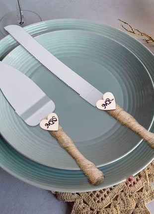 MR MRS Wedding Cake Knife and Server Set Pizza Pie Cake Knife Cutter Serveing