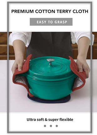 Joyhalo 4 Pack Pot Holders for Kitchen,Cotton Oven Holder with Great Heat Resistance,Non Slip Hot Pads for Kitchen Clearance,Spice