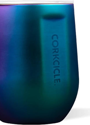 Corkcicle Stemless Wine Tumbler - Keeps Drinks Cold for 6 Hours - Triple-Insulated Stainless Steel - Non-Slip Base - Summer Drinkware Gift - Keeps Drinks Ice Cold - 12 oz - Dragonfly
