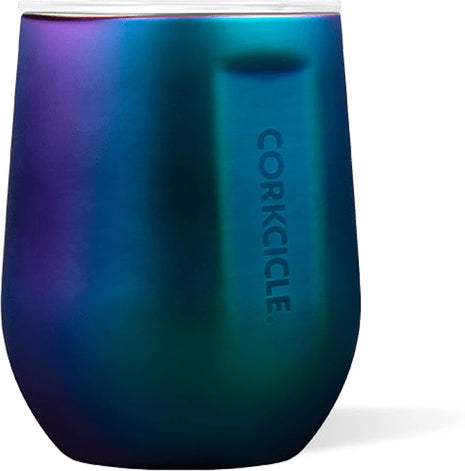 Corkcicle Stemless Wine Tumbler - Keeps Drinks Cold for 6 Hours - Triple-Insulated Stainless Steel - Non-Slip Base - Summer Drinkware Gift - Keeps Drinks Ice Cold - 12 oz - Dragonfly