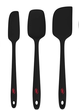 Kaluns Silicone Spatula Set, 4 Rubber Spatulas 600°F Heat Resistant, Nonstick Seamless Design with Stainless Steel Core, Dishwasher Safe, BPA free, Bonus Tongs Included