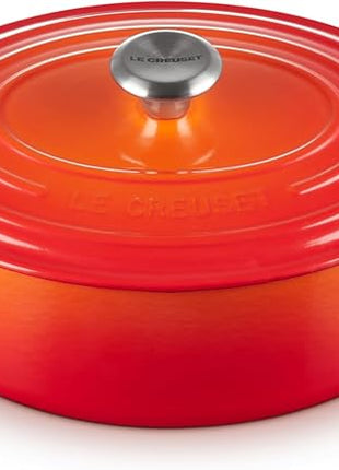 Le Creuset Enameled Cast Iron Signature Oval Dutch Oven, 2.75 qt., Flame