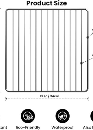 13.4'' x 13.4'' Wire Rack for Baking with Ninja SP101, SP100, SP1001C, SP201 Foodi Air Fry Oven, Stainless Steel Wire Rack for Cooking, Oven Racks Replacements for Ninja Air Fryer Replace