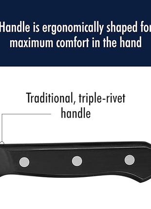 HENCKELS Solution Razor-Sharp Hollow Edge Santoku Knife 7 inch, German Engineered Informed by 100+ Years of Mastery, Black/Stainless Steel