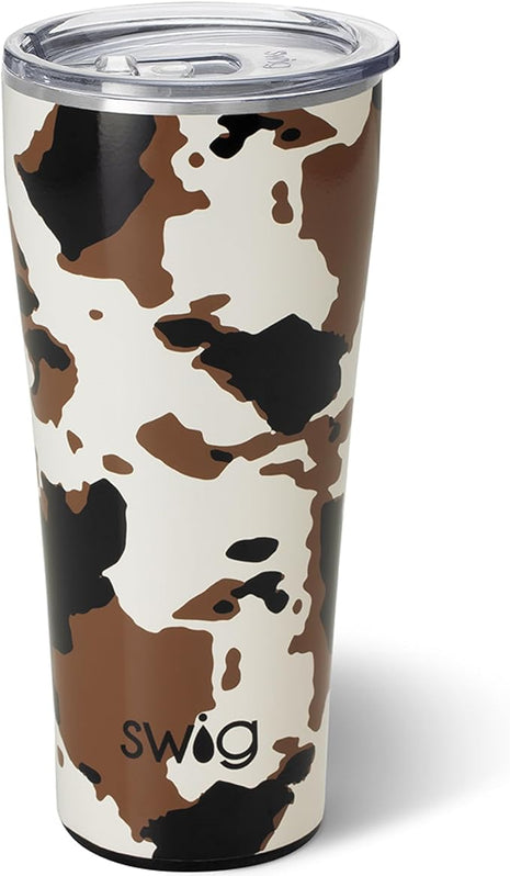 Swig Life 32oz Insulated Tumbler, Travel Coffee Tumbler with Lid, Cup Holder Friendly Travel Coffee Mug, Stainless Steel with Lid (Hayride)