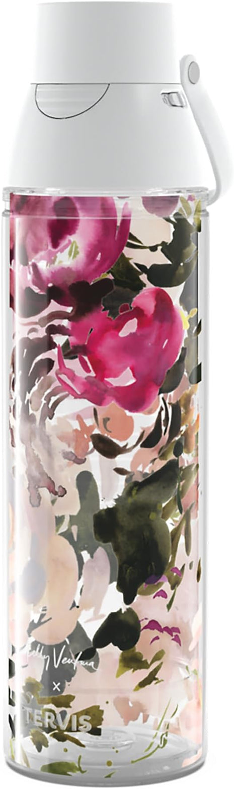 Tervis Venture Lite Kelly Ventura - Floral Collection Made in USA Double Walled Insulated Tumbler Travel Cup Keeps Drinks Cold & Hot, 24oz Water Bottle, Posy