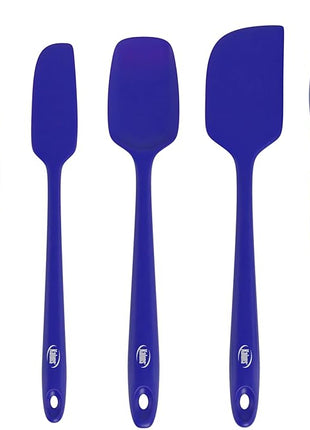 Kaluns Silicone Spatula Set, 4 Rubber Spatulas 600°F Heat Resistant, Nonstick Seamless Design with Stainless Steel Core, Dishwasher Safe, BPA free, Bonus Tongs Included