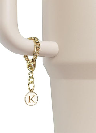 Letter Charm Accessories for Stanley Cup 2PCS Initial Name ID Personalized Handle Charm for Stanley Tumbler
