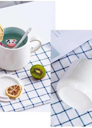 Surprise 3D Coffee Mug Animal Inside 12 oz with Baby Cow,Cute Cartoon Handmade Ceramics Cup,Christmas Birthday Surprise for Friends Family or Kids (Baby Cow)